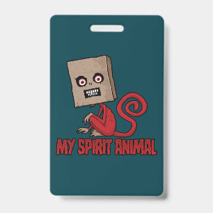 Maniacal Masked Monkey Spirit Animal Badge