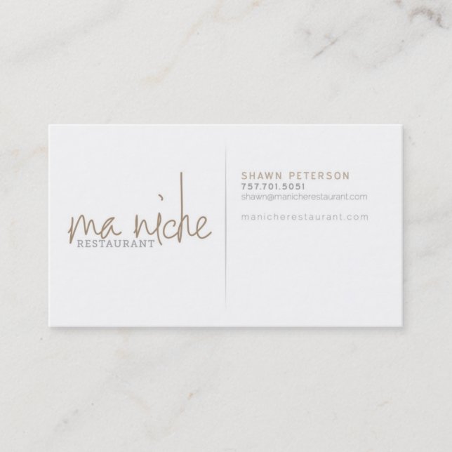 MaNiche - Shawn Business Card (Front)