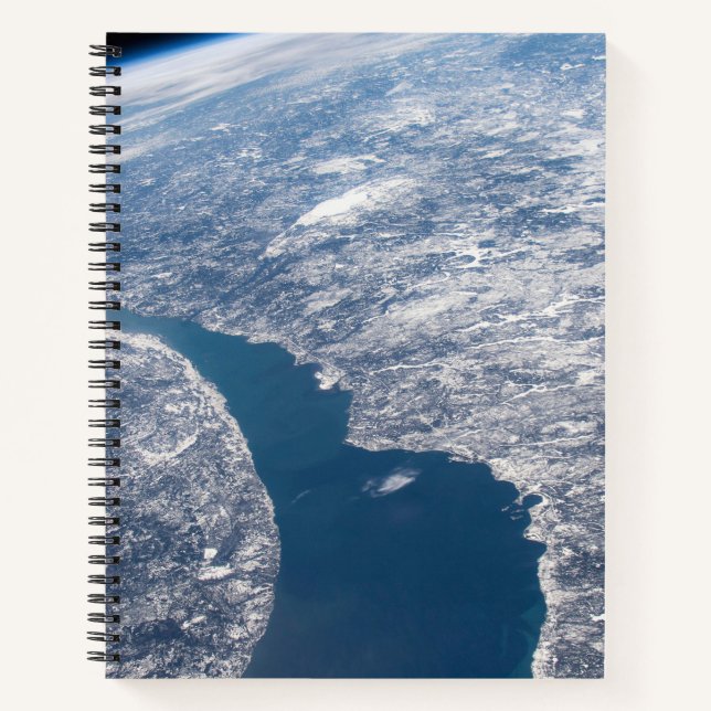Manicouagan Crater And The St. Lawrence River Notebook (Front)