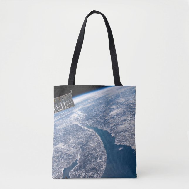 Manicouagan Crater And The St. Lawrence River Tote Bag (Front)