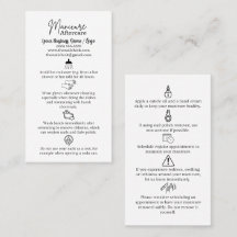 Manicure Aftercare Card