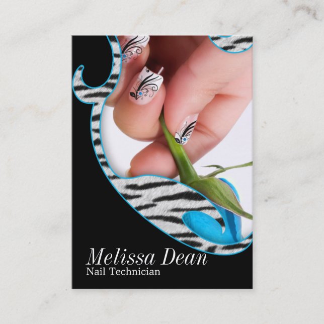 Manicure Pedicure Salon Technician Business Card (Front)