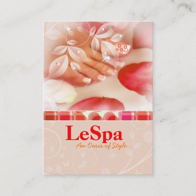 Manicure Pedicure Salon Technician  Business Card (Front)