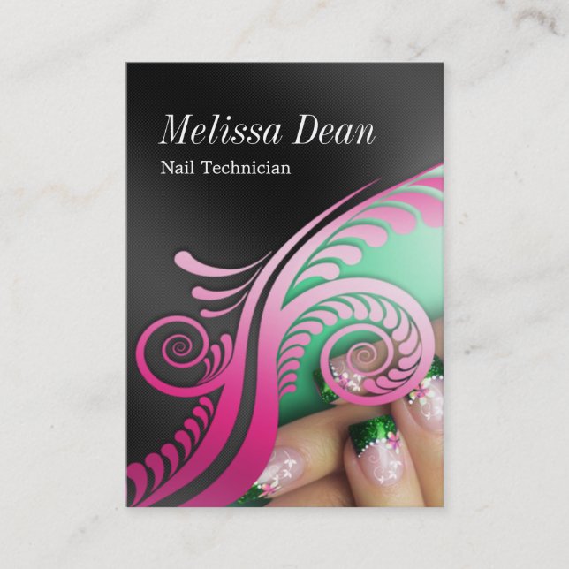 Manicure Pedicure Salon Technician Business Card (Front)