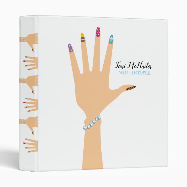 Manicures manucurist nail artist images notebook binder (Front/Spine)