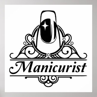 Manicurist at Work Poster
