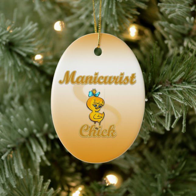 Manicurist Chick Ceramic Ornament (Tree)