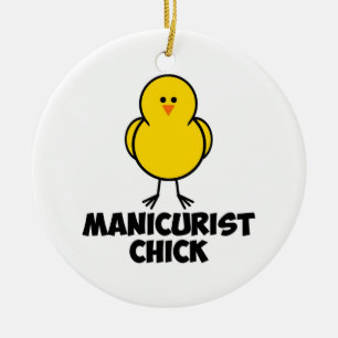 Manicurist Chick Ceramic Ornament