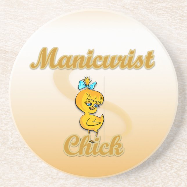 Manicurist Chick Coaster (Front)