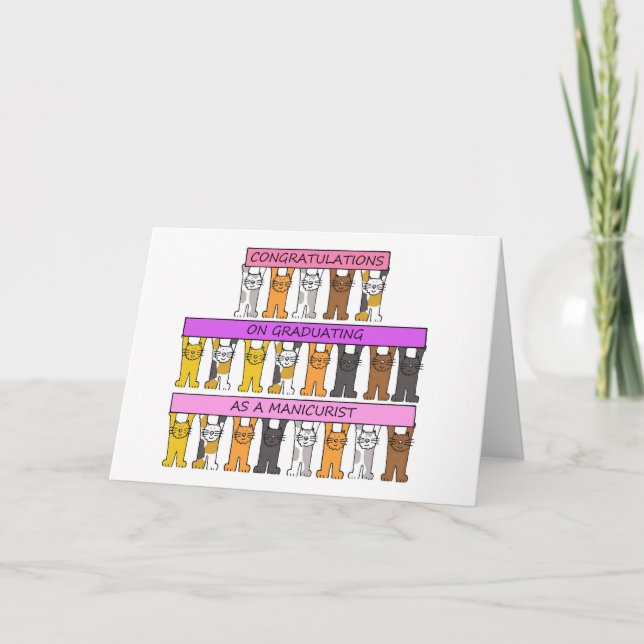 Manicurist Graduation Congratulations Card (Front)