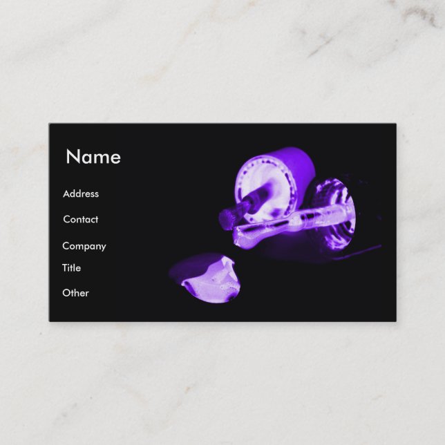 Manicurist In Black & Purple Business Card (Front)