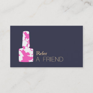 Manicurist Nail Salon Refer A Friend Referral Card
