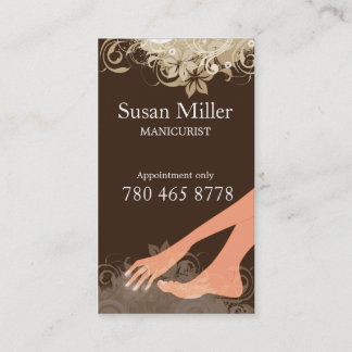 MANICURIST Vertical Business Card