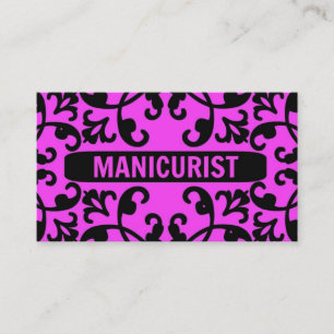 Manicuriste Hot rose Damask Carte de visite