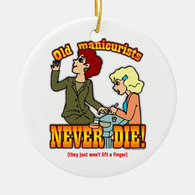 Manicurists Ceramic Ornament (Front)