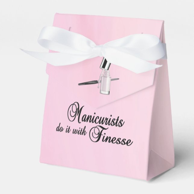 Manicurists Do It With Finesse Favor Box (Front Side)