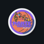 Manie Musicale Button Magnet<br><div class="desc">This features the official Manie Musicale logo designed by Emily Burrus.  Proceeds benefit the nonprofit Manie Musicale Collaborative.</div>