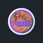 Manie Musicale Button Magnet<br><div class="desc">This features the official Manie Musicale logo designed by Emily Burrus.  Proceeds benefit the nonprofit Manie Musicale Collaborative.</div>