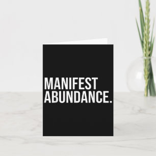 Manifest Abundance Positivity Growth Happiness Quo Card