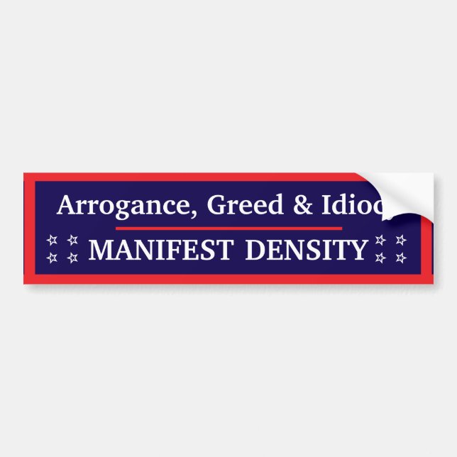 Manifest Density Bumper Sticker (Front)