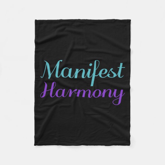 Manifest Harmony Suicide Prevention Awareness Fleece Blanket (Front)