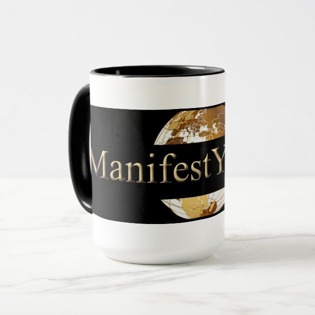 #MANIFEST YOUR LIFE(TM) MUG (Front Left)