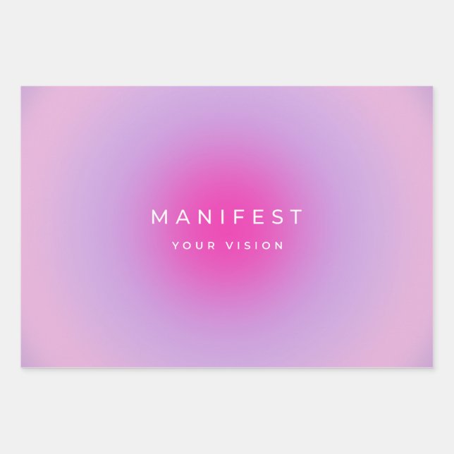 Manifest Your Vision Gradient Wrapping Paper Sheet (Front)