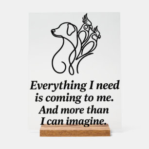 Manifestation Affirmation Acrylic Desk Sign