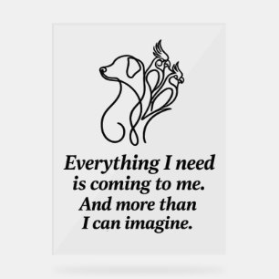 Manifestation Affirmation Acrylic Desk Sign
