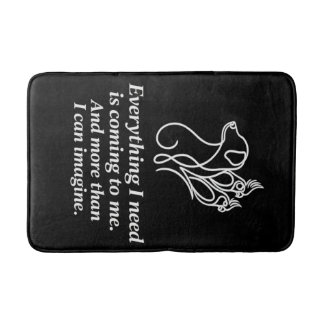 Manifestation Affirmation Quote Bath Mat