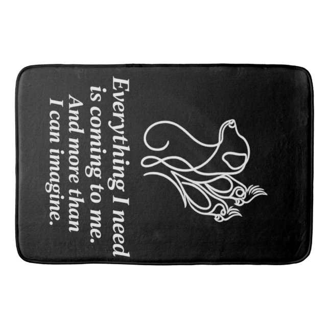 Manifestation Affirmation Quote Bath Mat (Front)