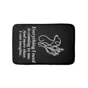 Manifestation Affirmation Quote Bath Mat