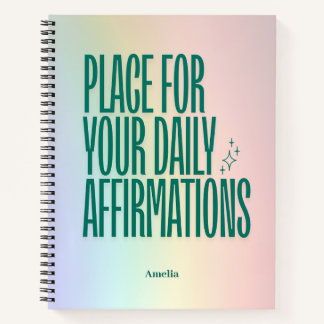 Manifestation Colourful Affirmations for Dream Lif Notebook