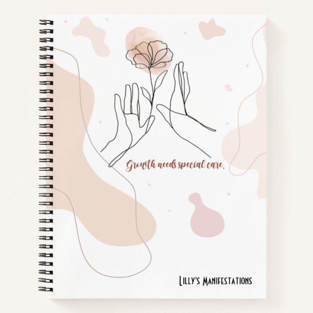 Manifestation Notebook with Brown Abstract Shapes (Front)
