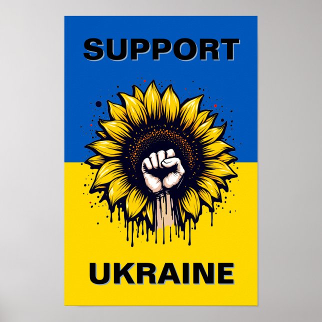 Manifestation Poster Soutien Ukraine Télécharger (Devant)