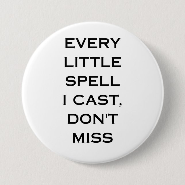 Manifestation Quote Typography Design 3 Inch Round Button (Front)