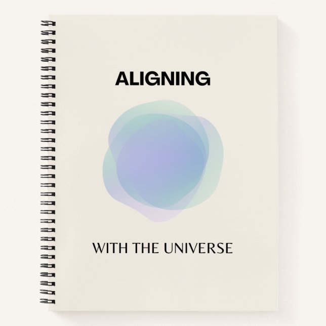 Manifestation Spiritual Art, Energy Aura Gradient Notebook (Front)