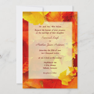 Manifestement Automne Frontière 5x7 Invitations de