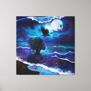 Manifesting Intention Occult Dark Witchy AI Art Canvas Print