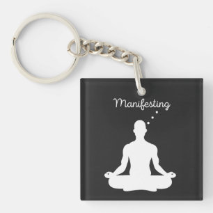 Manifesting Meditation Visual for Positive Vibes a Keychain