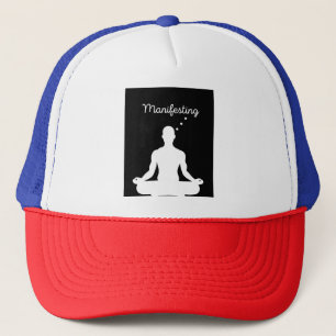Manifesting Meditation Visual for Positive Vibes a Trucker Hat