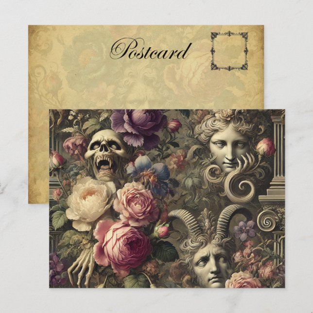 Manifesting Mythos – Gothic Victorian Holiday Postcard (Front/Back)