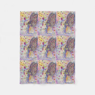 Manifesting Universe Angel Art Fleece Blankets