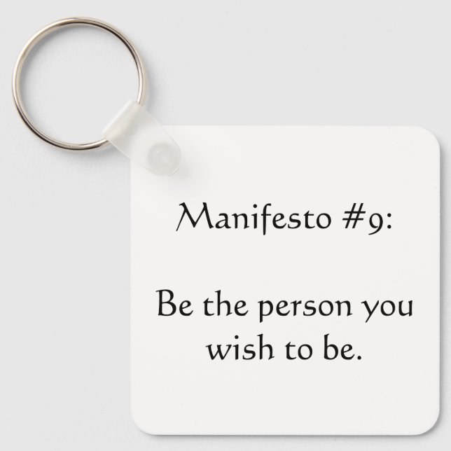 Manifesto #9 keychain (Front)