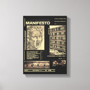 Manifesto - Brutalist Design Canvas Print