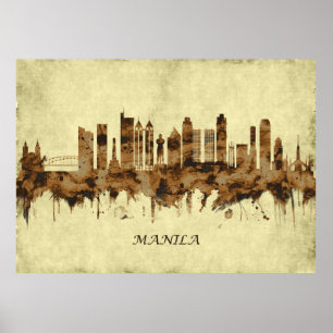 Manila Philippines Cityscape Poster