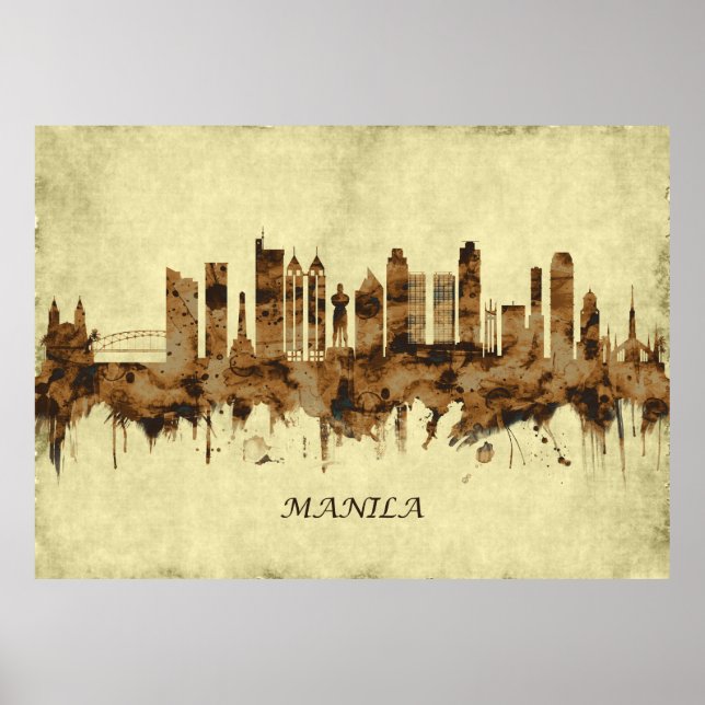 Manila Philippines Cityscape Poster (Front)