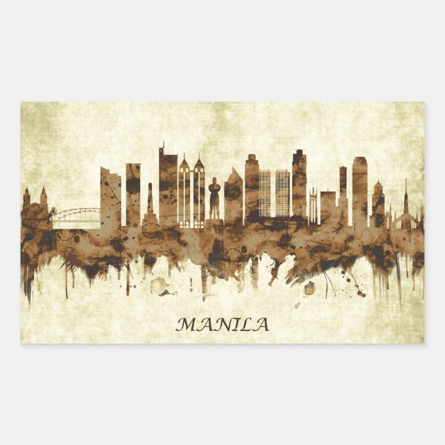 Manila Philippines Cityscape Sticker (Front)