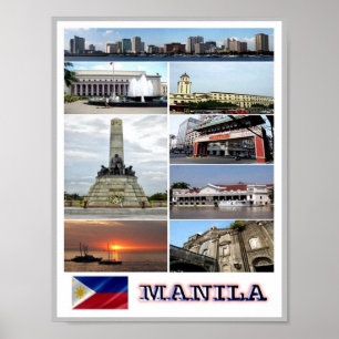 Manila - Philippines - Mosaic - Poster