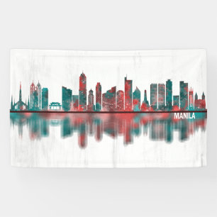 Manila Philippines Skyline Banner